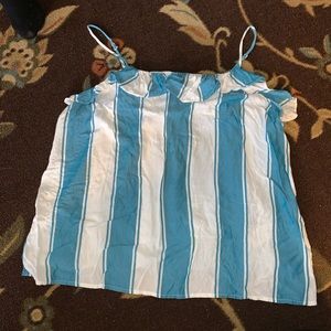 Old navy teal stripped spaghetti strap top
